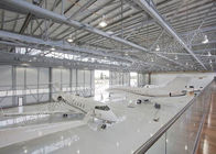 ความปลอดภัยโครงสร้างเหล็กสแตนเลสสำเร็จรูปอาคารโรงเก็บเครื่องบินอาคารโรงเก็บเครื่องบิน