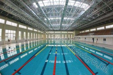 Durable Steel Structures Space Frame Roof  Swimming Pool Cover Simple Installation